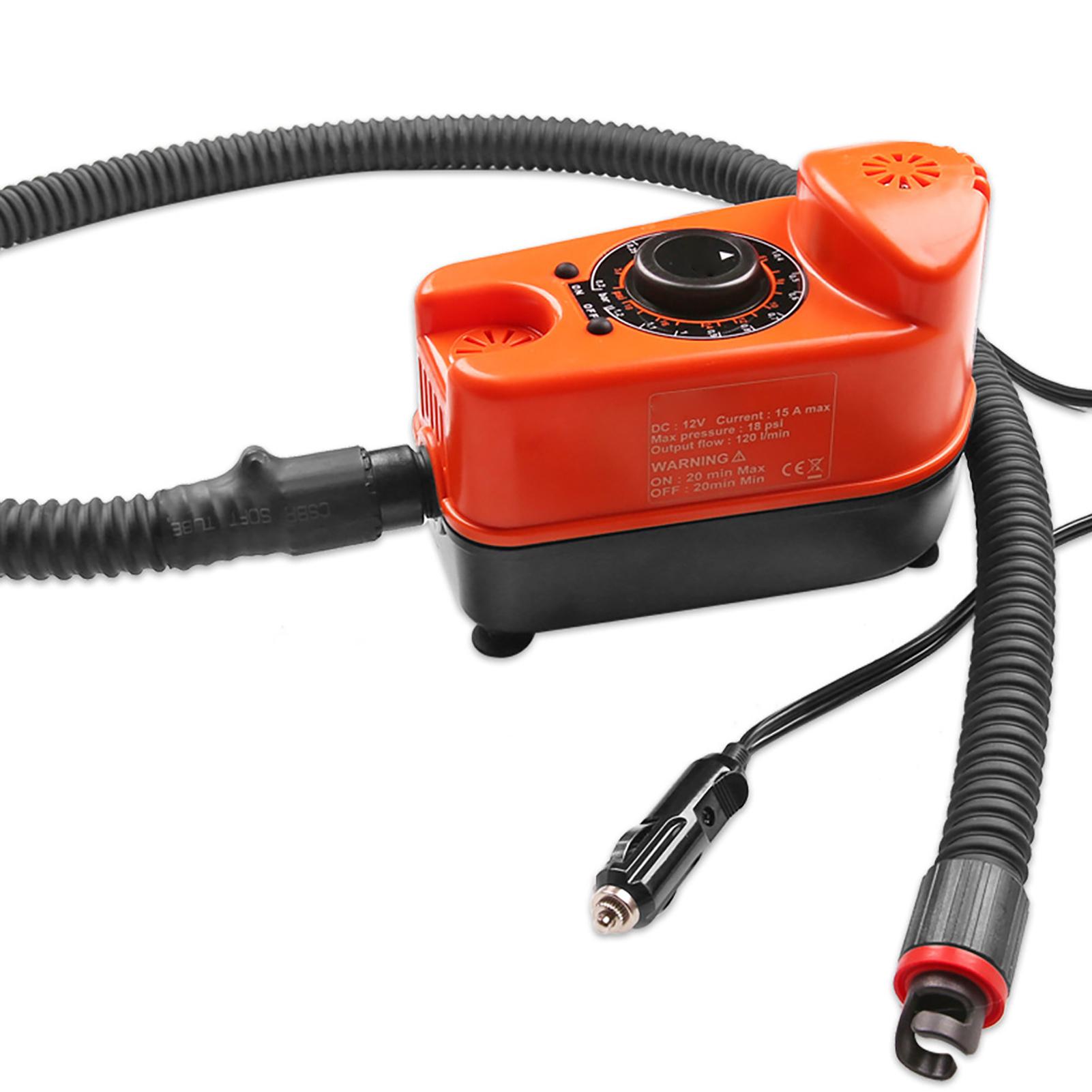 12V Electric   Pump 18PSI High Pressure Paddle Board Pump Portable Inflatable Pump for Paddle Boards Kayaks Surfboards