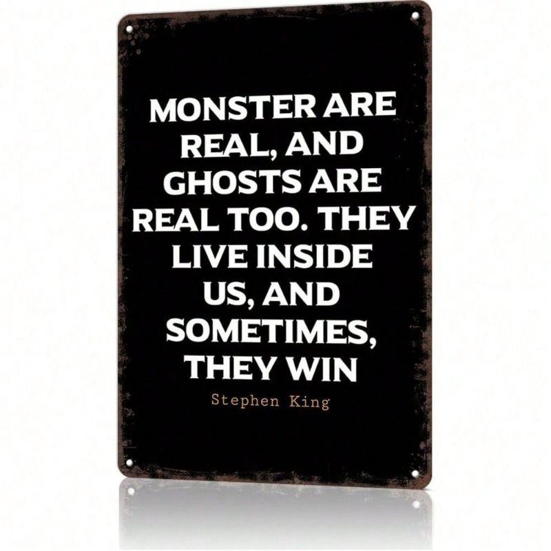 Винтажный металлический плакат со Стивеном Кингом, Хоррор, Настенное искусство