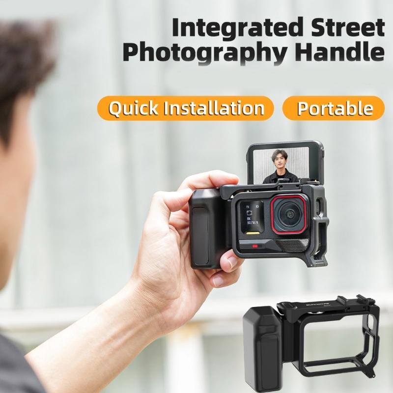 Portable Camera Stabilizer Handle Featuring Detachable Design And AntiDrop Wrist Strap Compatible for Pro2/1 Cameras