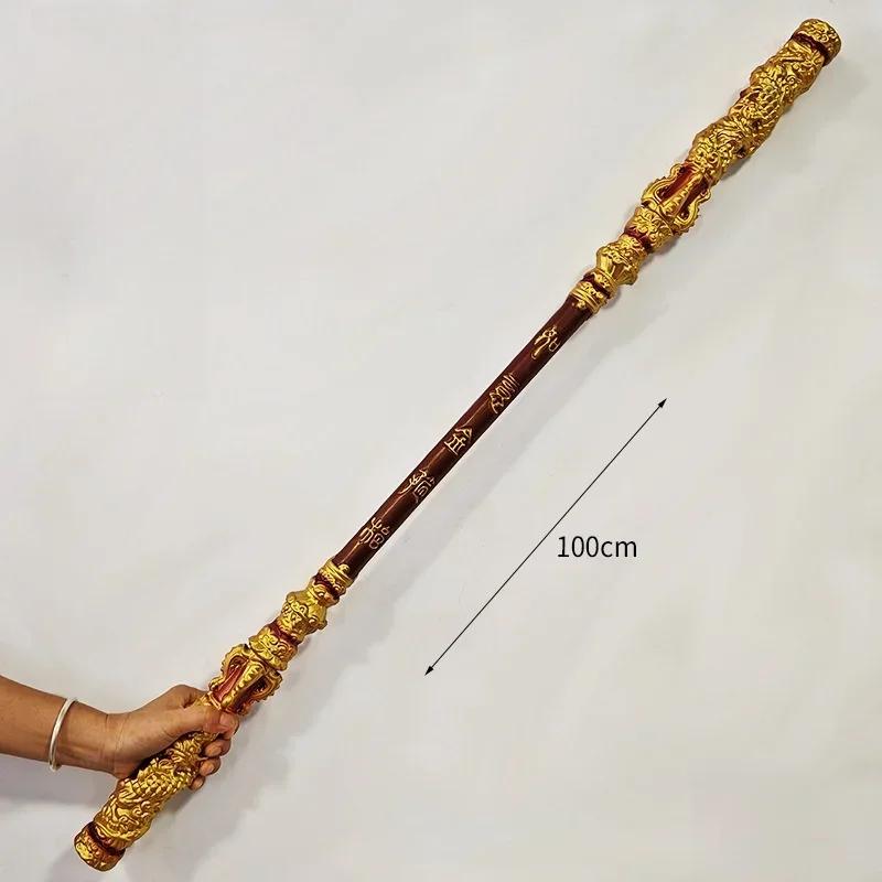 100cm Black Myth Wukong Cudgel PU Golden Hoop Stick Real Size Wukong Weapon Japanese Katana Sword Cosplay Prop Home Decoration