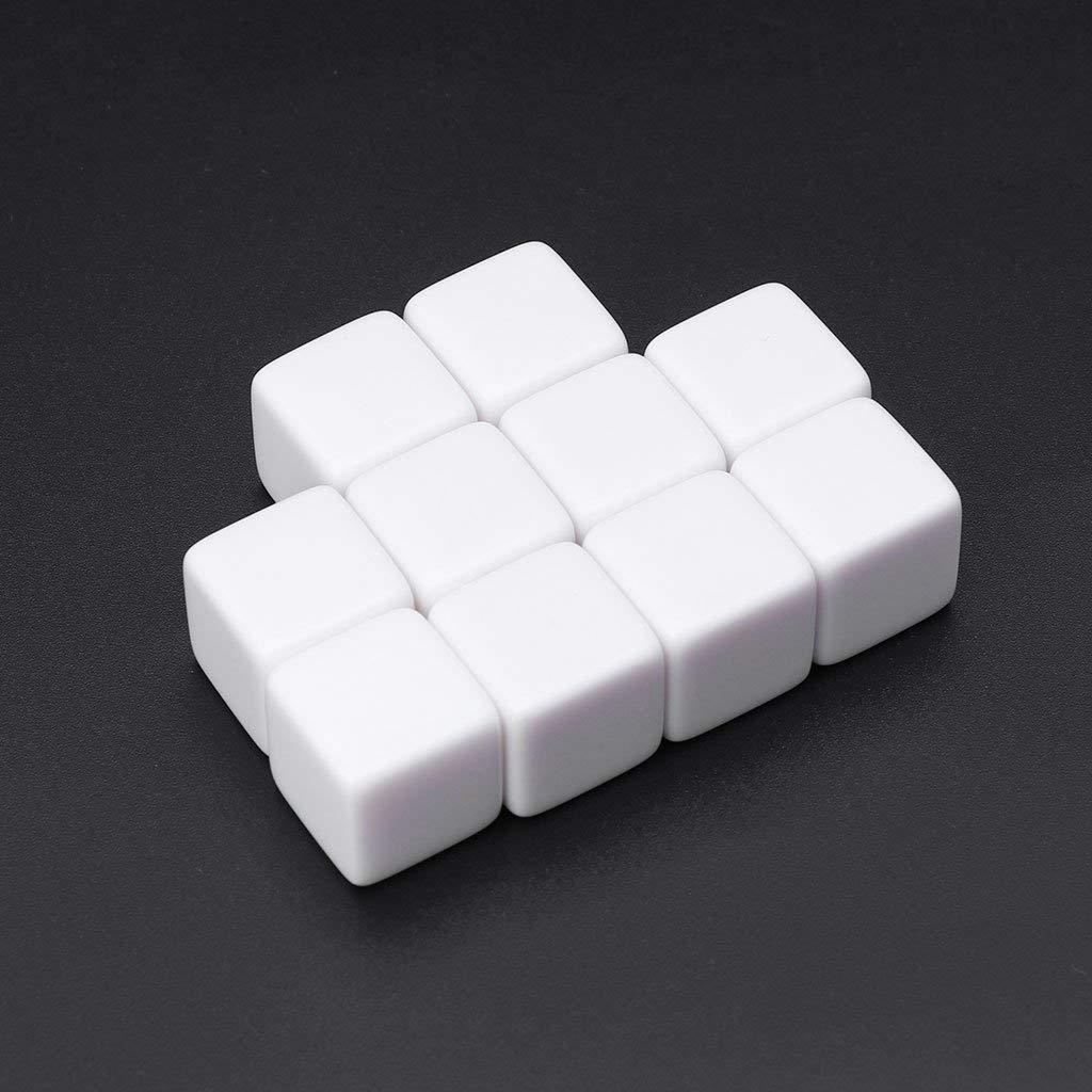 6/10pcs 16mm Blank Dice Smooth Acrylic Writable Free DIY Gathering Indoor Desktop Game Props Game Dice Round Square Corners TMZ
