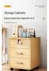 Lockable Mobile Wooden Cabinet for Under Desk Storage