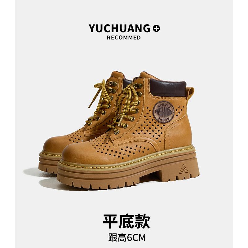 

C Полые Ботинки Мартин Женские Уличные Съемки Невидимые Ботинки на Внутренней Платформе Альпинизм Пеший Туризм Короткие Ботинки 33