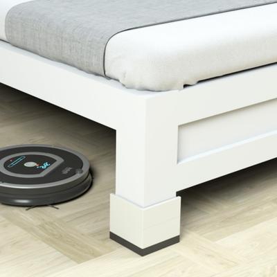 4 Stück Möbel-Erhöhungsklötzchen Stoßdämpfend Anti-Rutsch Schwerlast Bett Schreibtisch Schrank Sofa Stuhl Beine Kühlschrank Trockner Waschmaschine L-förmig Hebe-Erhöhung