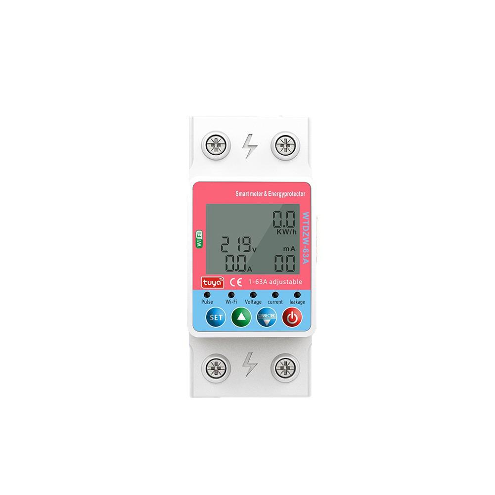 Smart Graffiti Circuit Breaker 63A 2P with Mobile Remote Control Timer & Overcurrent Leakage Protection