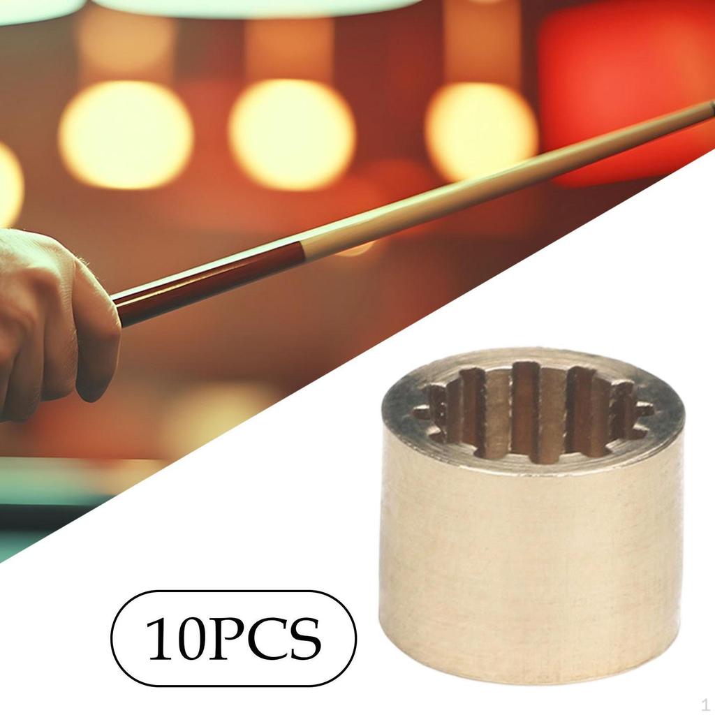 10 sztuk tulejek do kijów bilardowych Akcesoria 10,5 mm/9 mm Miedź Łatwe w montażu Kompaktowe części naprawcze