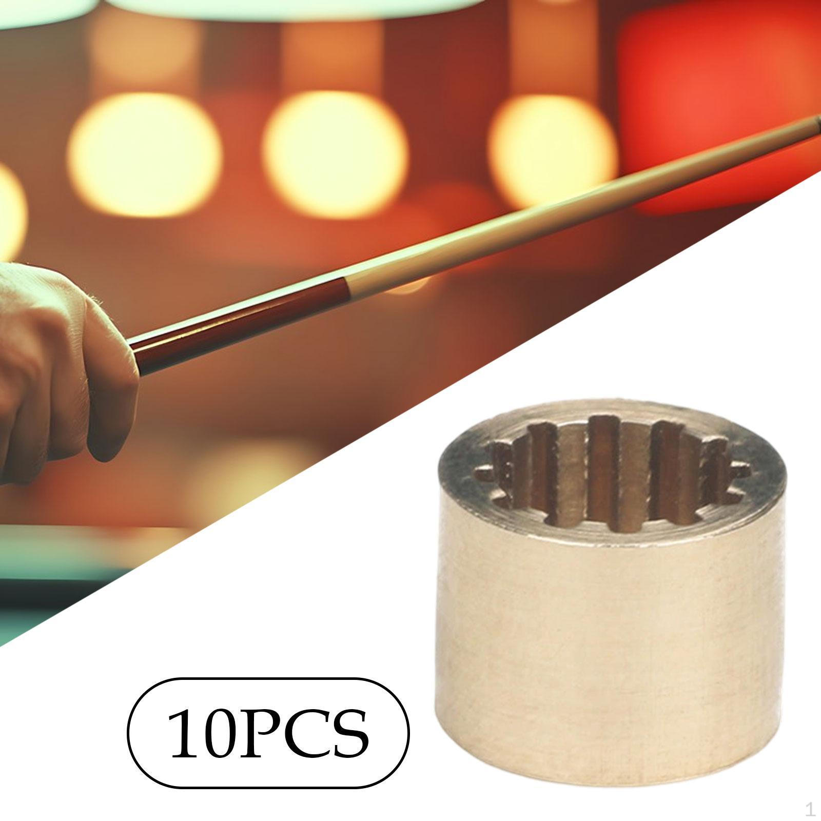 

10 шт. Наконечники для бильярдных киев, аксессуары 10,5 мм/9 мм, медь, легко наносится, компактные детали для ремонта 9mm