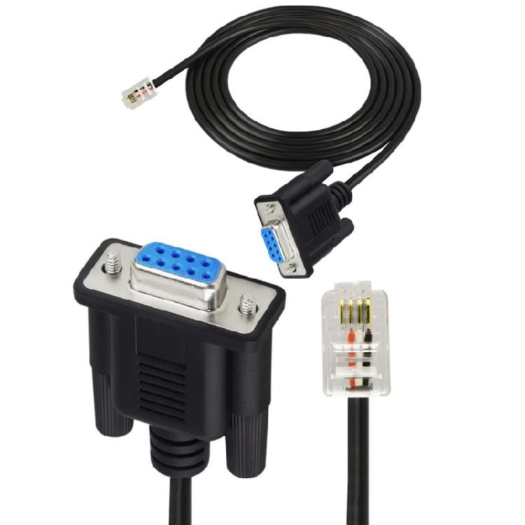 DB9 to RJ9 Adapter Cable 4P4C Phone Crystal Head Pin Serial Port RS232 Connection Cable Signal Cable