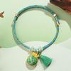 Dragon Boat Festival Ethnic Five-Colored Bracelet with Song Brocade Gourd Coin Purse & Zongzi-Inspired Hand Jewelry Gift.