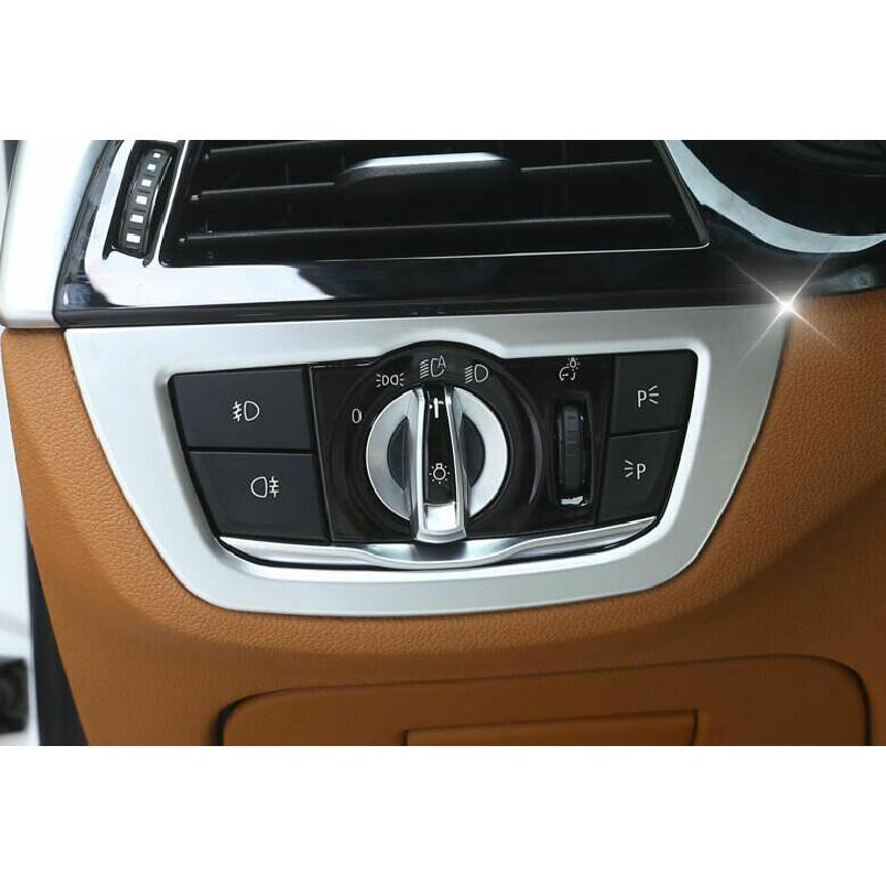 Fit For BMW 5 Series G30 2018- ABS Silver Function Control Button Frame Trim