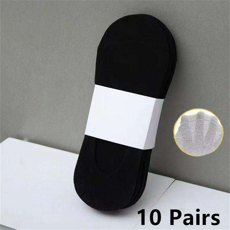 

10 пар нескользящих силиконовых невидимых носков до щиколотки, летние хлопковые носки-лодочки для мужчин и женщин, мужские невидимые хлопковые носки-тапочки