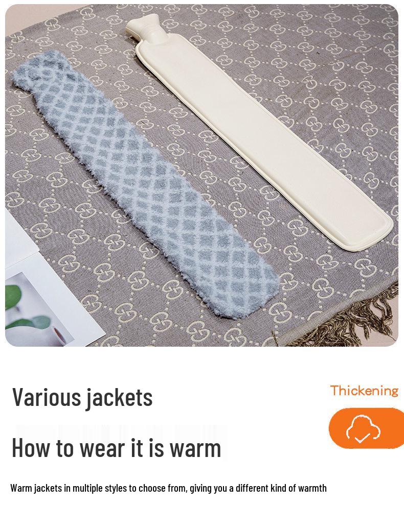 Extra-Large Plush Hot Water Bottle for Foot Warming - Ideal for Students & Dorms