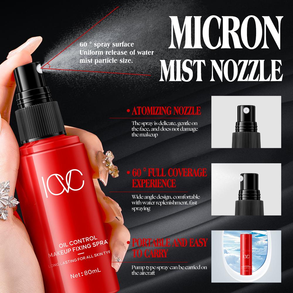 Professional Makeup Setting Spray, Oil-Control, Long-Lasting, Natural Finish, Matte, Refreshing, Quick-Drying Suitable for Setting