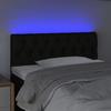 VidaXL LED Headboard Bedroom Furniture Single Bed Accessory Headboard Interior Black 90x7x78/88 3121932