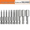 Hex Bit Set for Drills: Super Hard S2 Industrial Extended Screwdriver and Wrench Bits