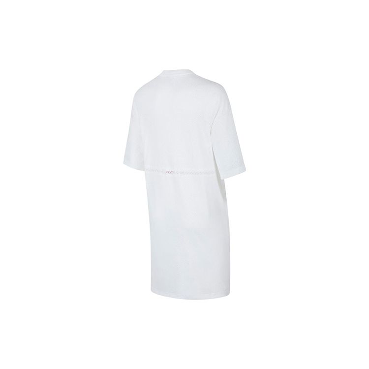 Nike Lab Collection Casual Sport Mesh Round Neck Dress Women Dress White CJ0177-100