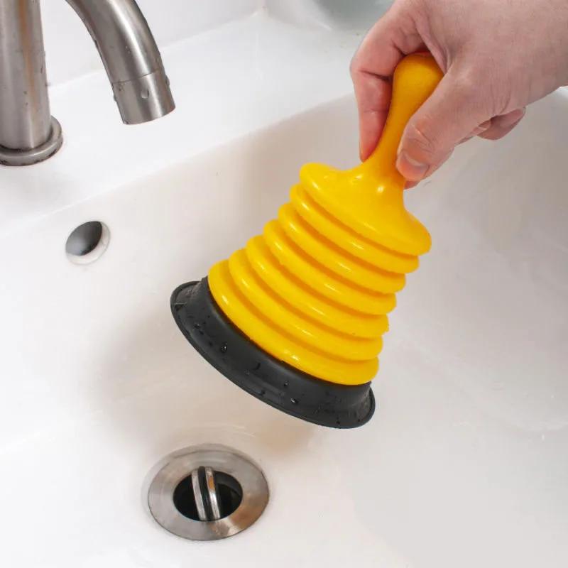Portable Drain Cleaner for Kitchen and Bathroom Sinks, Heavy-Duty Plunger with Rubber Head and Handle