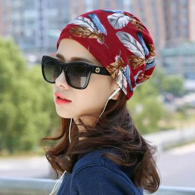 Women's Hat Scarf Stripped Cap Beanie Spring&Autumn Skullies Beanie Women Hat