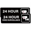 24-Hour Video Surveillance Sign - Property Safety Sign (2 Pieces) , Durable Materials, Super Strong Self-Adhesive, Quick Tallation, Suitable for