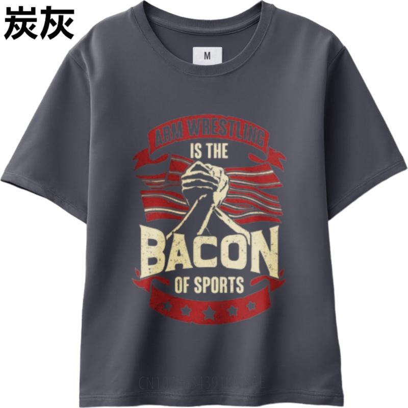 Travel Women O Neck Tshirt Plus Size Arm Wrestling Is The Bacon Of Sports Classic Man Tees Trendy Tshirt Oversized Tshirt