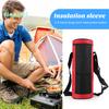 Oxford Cloth Water Bottle Round Insulation Cover Folding Ice Pack Hot Water Bottle Insulation Cover for Outdoor Picnic Trip