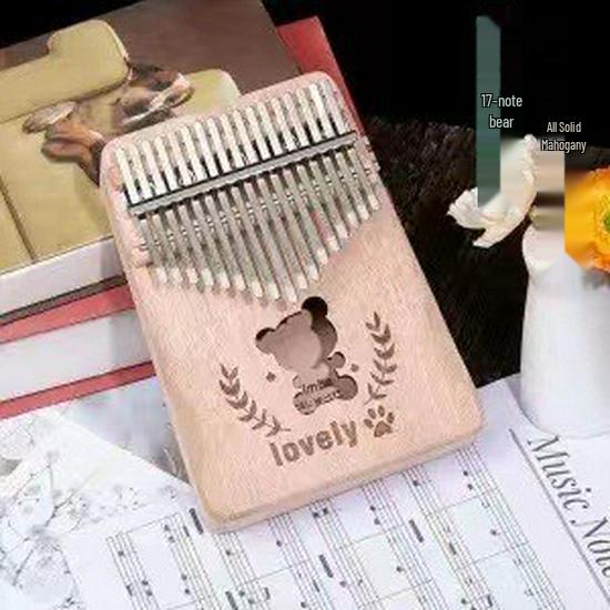 21-Tasten Anfänger-Kalimba: Tragbares hölzernes Daumenklavier