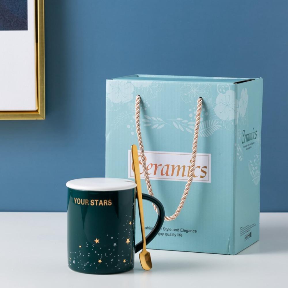 Xingyue Europäischer Ins einfacher geprägter Linien Kaffeetasse Keramiktasse Bürotasse Geschäftsgeschenk