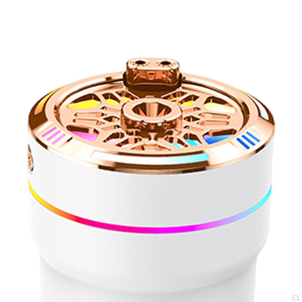 Difuzor de ulei esențial pentru mașină, umidificator, reîncărcabil USB, 300 ml cu lumini colorate