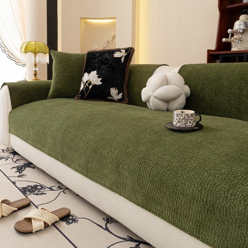 1PC Luxury Chenille Sofa Mat Covers Nordic Anti-cat Scratch Sofa Pad All-season Universal Corner Couch Furniture Cover 1 A 70x70cm 1pc