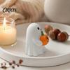Cute Pumpkin Ghost Ornament Halloween Ornaments, Resin Smiling Desktop Decorations for Home Exquisite Figurine Office Party Decor, Healing Miniature