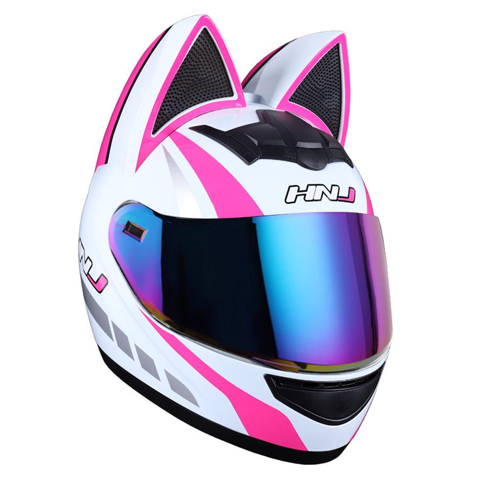 HNJ Motorcycle Helmet Casco Moto Off-road Helmet Removable Cat Ear Four Seasons Breathable Motocross Motorcycle Helmet Men Women