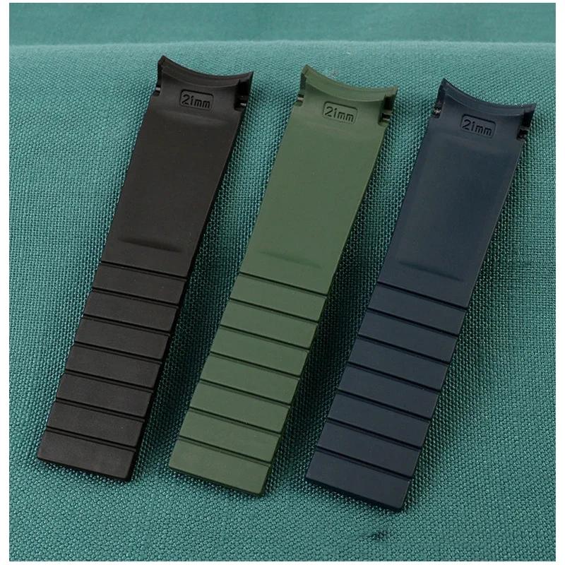 Rubber Silicone Watch Strap Waterproof Watchband for Longines Strap for Conquest HydroConquest L3.742 782 Series 21mm