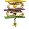 Corn Leaf Wooden Steel Hanging Toys Parrots Bird Squirrel Funny Chain Toy Bird Bites Climb Chew Toys