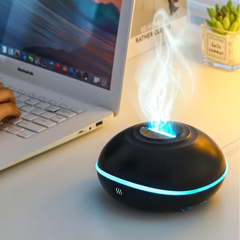 

Ароматический диффузор Air 7 цветов светодиодный эфирное масло пламя лампа увлажнитель воздуха ультразвуковой генератор тумана аромадиффузор чёрный