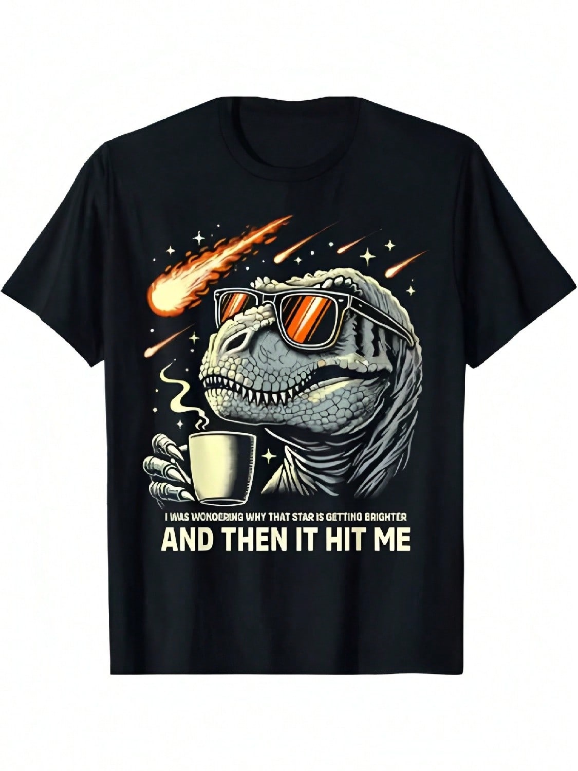 Dinosaur T-Rex Coffee Novelty unisex Funny Dinosaur T-Shirt S
