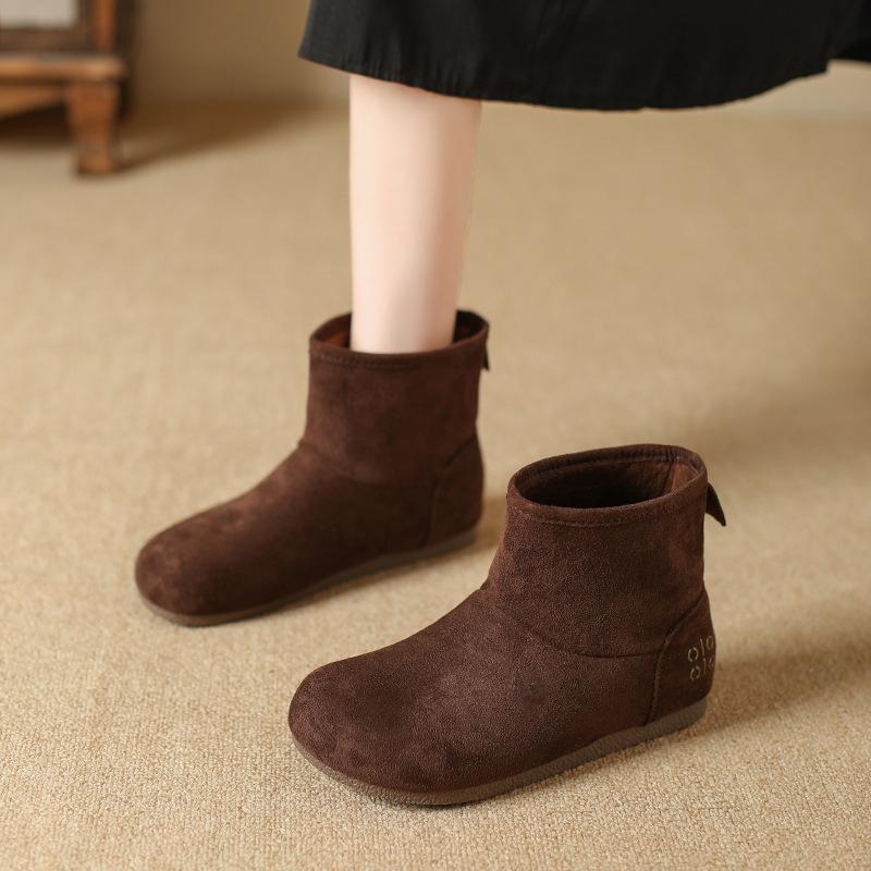 

Женские зимние сапоги, новые зимние бархатные утолщенные теплые хлопковые ботинки с интегрированным мехом, короткие ботинки-картошки 40