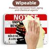 2 PCS Employees only Sign Bilingual 9.6x7 inch, Employee only Signs for Doors Aluminum, Employees only Beyond this Point Sign Reflective, Horizontal