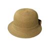 New Straw Hat French Elegant Small Brim Hat Children Summer Sunscreen Celebrity Big Edge Basin Hat Bow Sun Hat