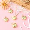 Ipotkitt 5Pcs Heart with Star Brass Micro Pave Cubic Zirconia Diffuser Locket Charm Pendants Openable Ornaments for DIY Making - 19.5x22.5mm