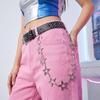 Hollow Out Metal Waist Chain Five-Pointed Punk Belt Chain Goth Star Pants Chain  Steet