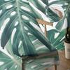 Green Turtle Tropical Plant Palm Leave Sheer Curtains for Living Room Decoration Window Curtains Kitchen Tulle Voile Curtains