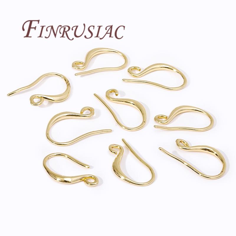 10pcs Hypoallergenic Earring Hooks Earwires Gold Plated Earrings Accessories DIY Jewelry Making Supplies