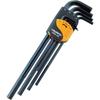 TRUSCO Hex Wrench Long Set TRRL-9S Set, Type, Black, 1.5/2/2.5/3/4/5/6/8/10mm, 9-Piece