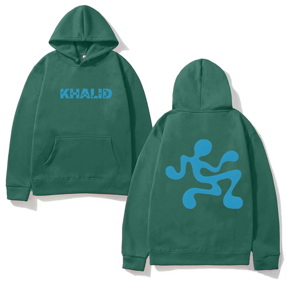 

Khalid LOGO NEW Hoodie for Autumn/WinterGrunge Sweatshirts Punk Long Sleeve Clothing Hooded Soft Pullovers XXXL