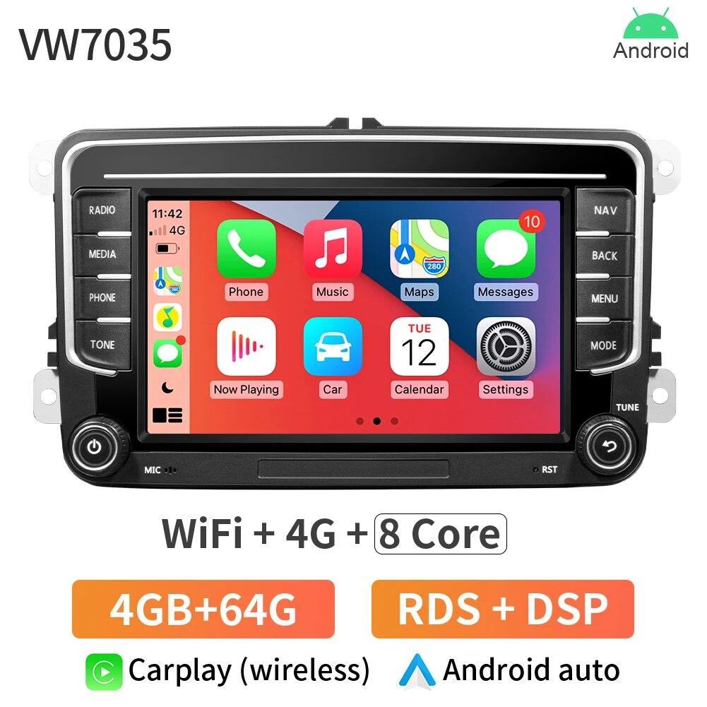Android13 Car Radio GPS For VW Volkswagen Skoda Octavia Golf 5 6 Touran Passat B6 Polo Jetta 2Din Multimedia Player