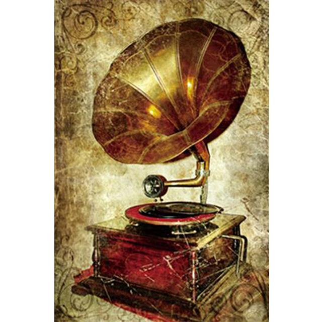 

Винтажные картины-фонографы для домашнего декора, ретро-музыкальные художественные постеры на стену, безрамный декор для спальни, без рамки 21*30cm