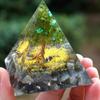 Energy Pyramid Orgonite Healing Crystals Chakra Tool 5*5*5cm Natural Amethyst Handmade Gift Home Office Decor