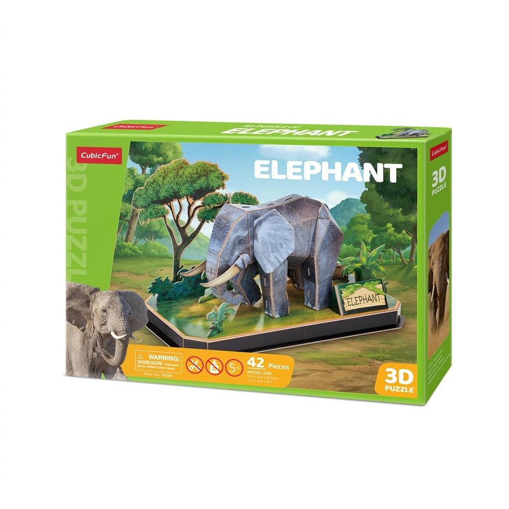 Würfel Spaß Puzzle 3D Würfel Spaß Tiere Elefant 42 Teile