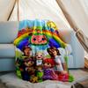 Cocomelon Theme Printed Blanket Perfect For Couch Bed Travel Outdoor Use Machine Washable Cozy Durable