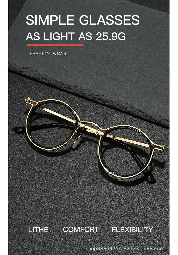 New Round Reading Glasses for Women Men Ultra-Light Metal Anti Blue Light Glasses Optical Eyeglasses   Oculos